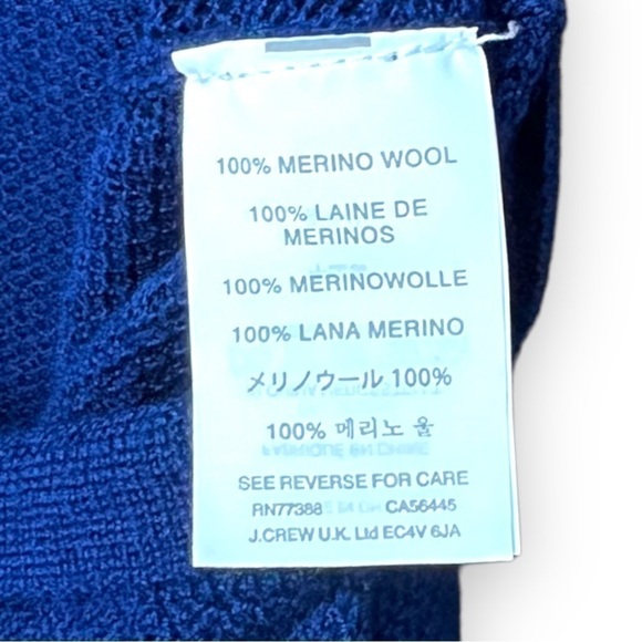 J. Crew Navy Semi-Sheer V-Neck Sweater, Size XX-Small - Picture 5 of 5